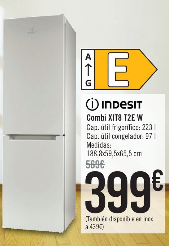 Oferta de INDESIT Combi XIT8 T2E W  por 399€