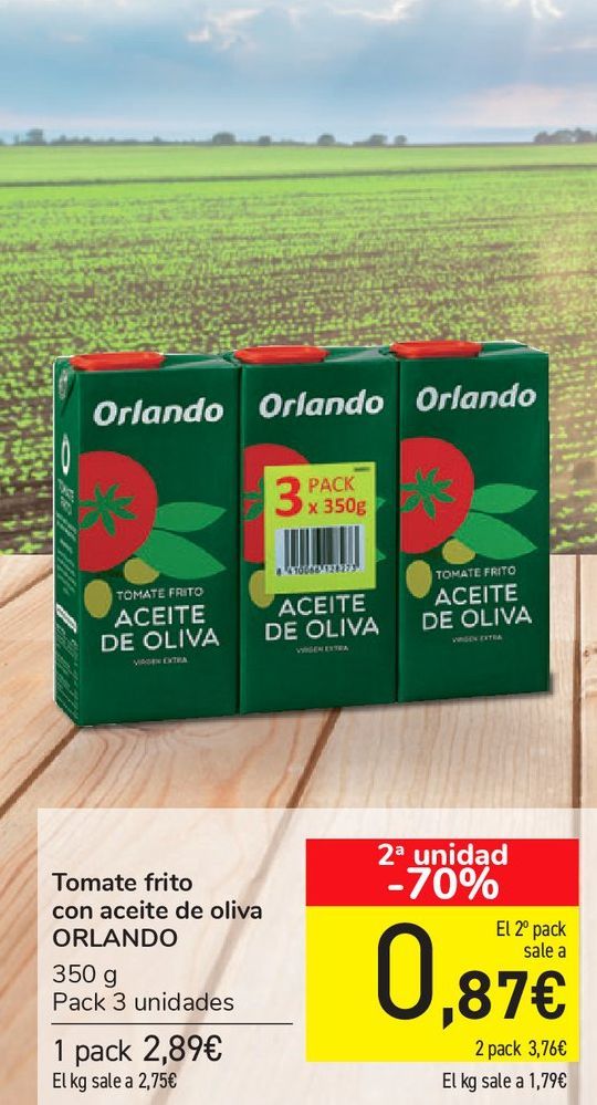 Oferta de Tomate frito con aceite de oliva ORLANDO  por 2,89€