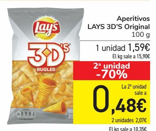 Oferta de Aperitivos LAY'S 3D'S Original por 1,59€