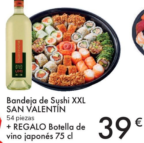 Oferta de Bandeja de Sushi XXL SAN VALENTÍN  por 39€