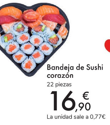 Oferta de Bandeja de sushi corazón  por 16,9€