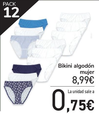 Oferta de Bikini algodón mujer  por 8,99€