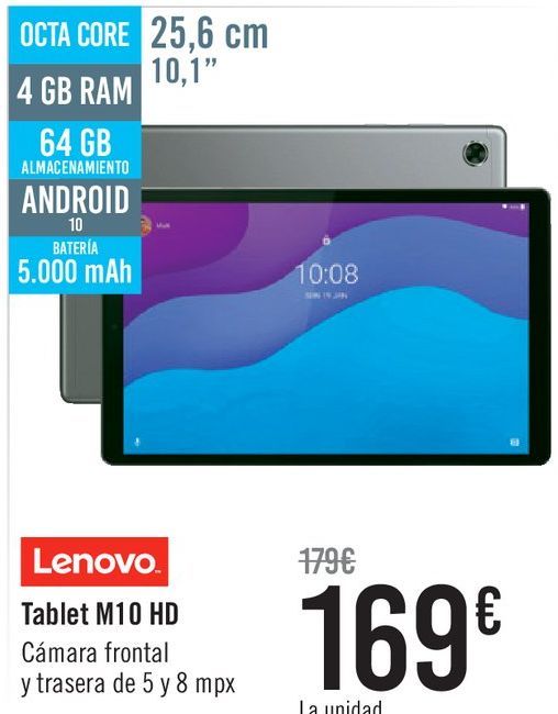Oferta de Lenovo Tablet M10 HD  por 169€