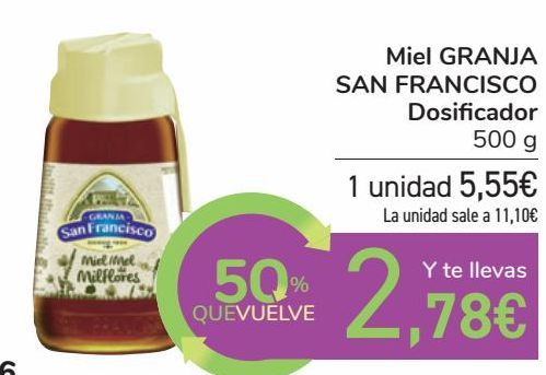 Oferta de Miel GRANA SAN FRANCISO Dosificador  por 5,55€