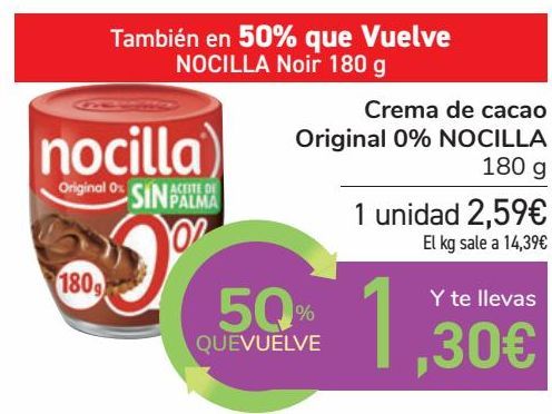 Oferta de Crema de cacao Original 0% NOCILLA  por 2,59€