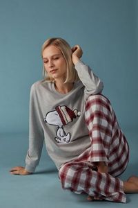 Oferta de Pijama Snoopy de Interlock de Algodón por 47,92€ en Intimissimi