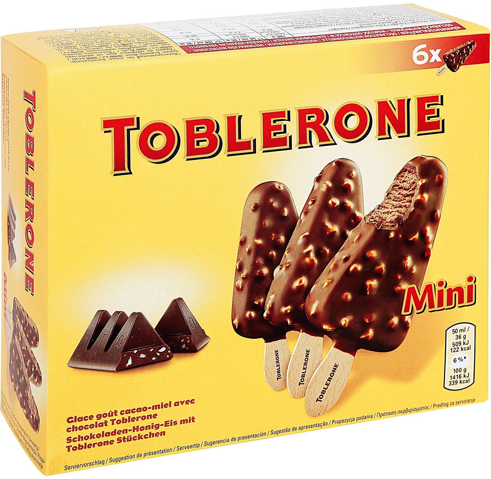 Oferta de Mini bombó Toblerone 6x36g por 3,69€
