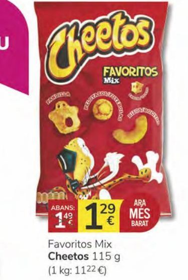 Oferta de Favoritos Mix Cheetos 115 g por 1,29€