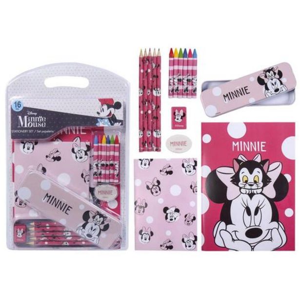 Oferta de Minnie Mouse - Set papelería escolar rosa por 15,99€