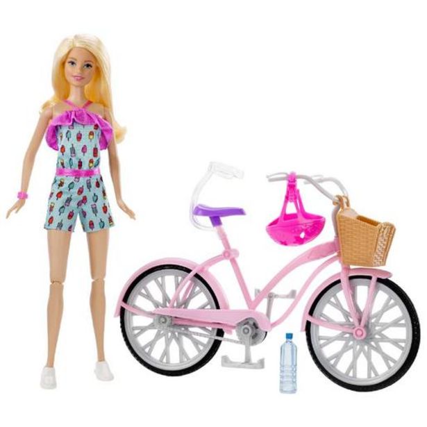 Oferta de Barbie - Muñeca con bicicleta por 23,99€