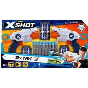 Oferta de X-Shot - Pack 2 pistolas Tek 3 con 16 dardos por 8,99€ en ToysRus