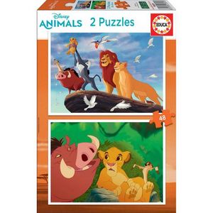 Oferta de Educa Borrás - El Rey León Pack Puzzles 2x48 Piezas por 9,99€ en ToysRus