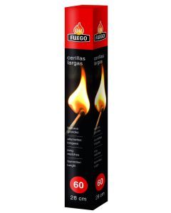Oferta de Cerilla encendido barbacoa larga 20cm/60ud ok fuego 50201 por 2,35€ en ferrOkey