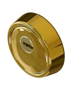 Oferta de Escudo cilindro alta seguridad ø 65x24/17mm acero macizo carbonitrurado pvd oro por 58,1€ en ferrOkey