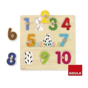 Oferta de Puzzle madera 10 números Goula por 14,5€ en Todojuguete