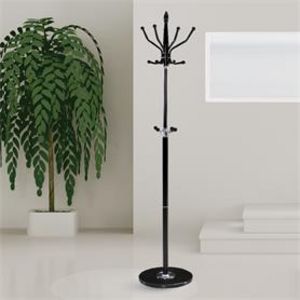 Oferta de PERCHERO DE PIE 178X37X37CM NEGRO por 35€ en Mi Bricolaje