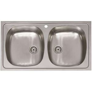 Oferta de FREGADERO INOX ARES 2 SENOS 80X45 O "VG" por 84,95€ en BigMat