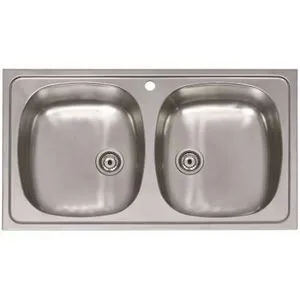 Oferta de FREGADERO INOX ARES 2 SENOS 80X45 O "VG" por 84,95€ en BigMat