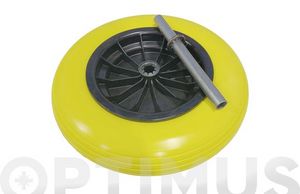 Oferta de Rueda carretilla obras impinchable ø 350 mm, eje ø 20 mm por 17,75€ en Optimus