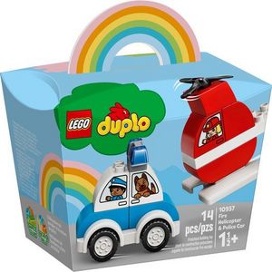 Oferta de LEGO Duplo Helicóptero de Bomberos y Coche de Policía - 10957 por 11€ en Juguetería Poly