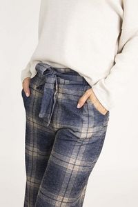Oferta de Pantalones anchos cuadros marino por 12,99€ en Kimod