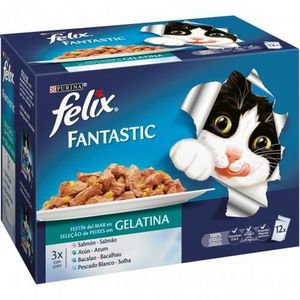 Oferta de FELIX FANTASTIC Festín del Mar en gelatina pack surtido (12x85gr) por 5,1€ en Planeta Huerto