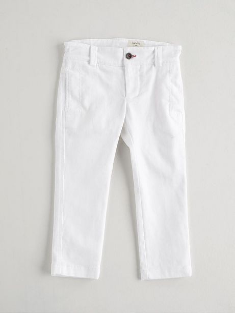 Oferta de Pantalon loneta blanco por 32,9€ en Nanos