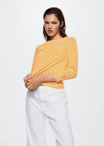 Oferta de Camiseta cuello barco algodón por 3,99€ en MANGO
