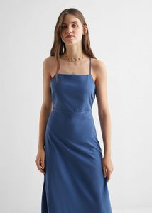 Oferta de Vestido largo cruzado por 49,99€ en MANGO