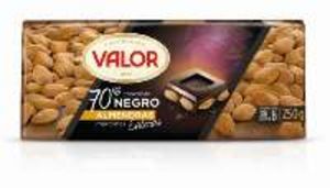 Oferta de Chocolate Valor 70% negro con almendras 250 g por 3,15€ en Froiz