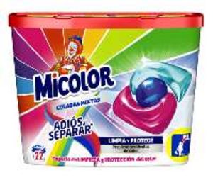 Oferta de Detergente Micolor trio caps adiós al separar 22 lavados por 4,99€ en Froiz