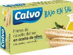 Oferta de Filetes de caballa Calvo en aceite de oliva bajo en sal 82 g por 2,09€ en Froiz