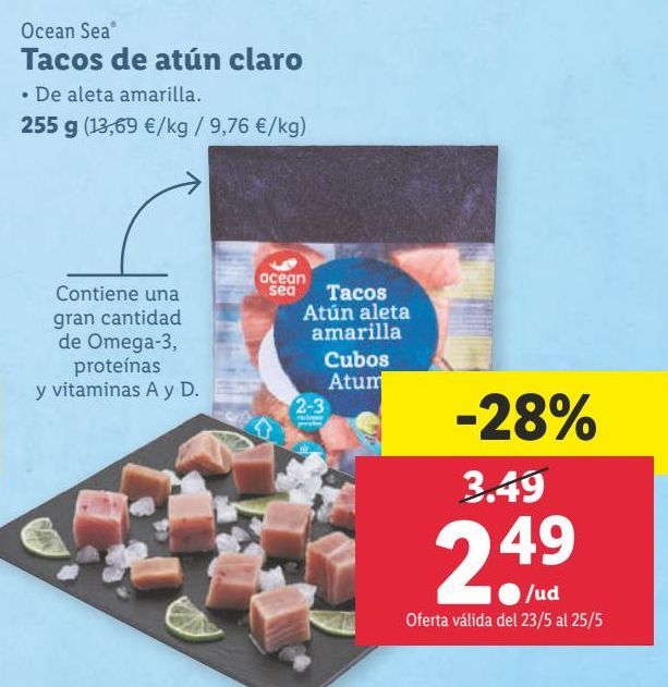 Oferta de Tacos de atún ocean sea por 2,49€