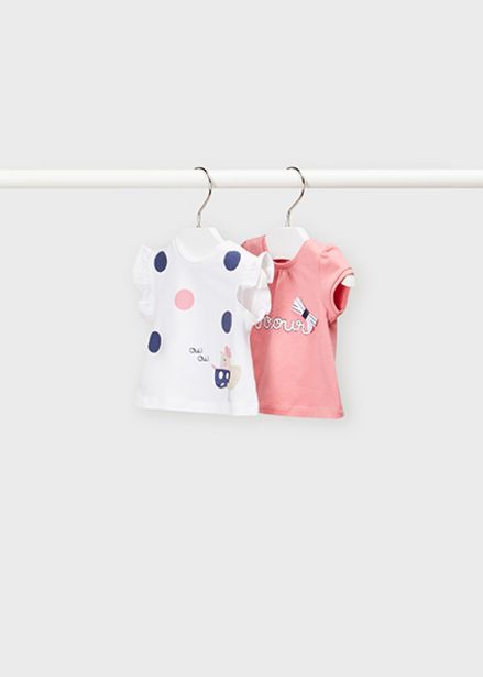 Oferta de Set 2 camisetas ECOFRIENDS manga corta recién nacida niña por 1259,3€ en Mayoral