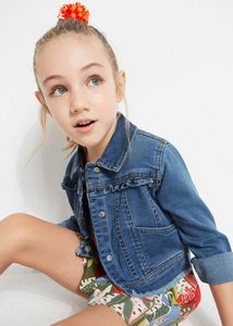 Oferta de Cazadora vaquera con volante para niña por 38,99€ en Mayoral