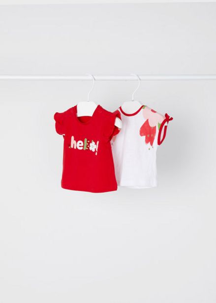 Oferta de Set 2 camisetas ECOFRIENDS manga corta recién nacida niña por 1259,3€ en Mayoral