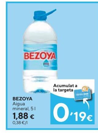 Oferta de Agua Bezoya por 1,88€ en Caprabo