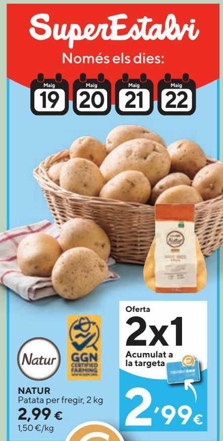 Oferta de Patatas por 2,99€ en Caprabo