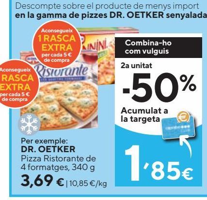 Oferta de Pizza ristorante Dr Oetker por 3,69€ en Caprabo