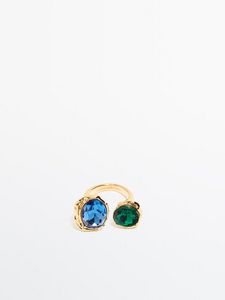 Oferta de Anillo Doble Color Baño Oro -Studio por 39,95€ en Massimo Dutti