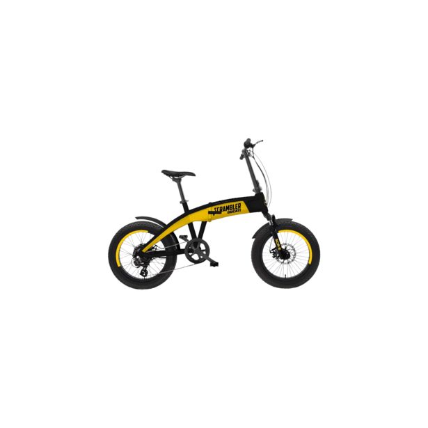 Oferta de REACONDICIONADO Bicicleta eléctrica - Ducati Scrambler Scr-E, 20" x 4.0", 250 W, 7 velocidades, 25 km/h, 70 km, Display LCD, Amarillo por 1199,25€ en Media Markt