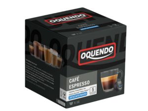Oferta de Cápsulas monodosis - Oquendo DGOQ16DS, Espresso descafeinado, Pack de 16 cápsulas para 16 tazas por 3,43€ en Media Markt