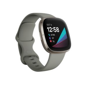 Oferta de Reloj deportivo - Fitbit Sense, Gris Salvia, 1.58", 13.97 cm – 22 cm, Wi-Fi, SpO2, NFC, GPS, ATM 5, Android por 238€ en Media Markt