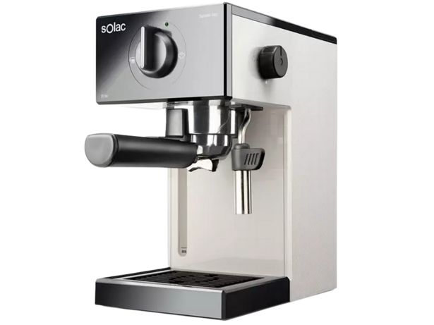 Oferta de REACONDICIONADO Cafetera espresso - Squissita Easy Ivory Solac CE4505, 20bar, 1052 W, 1.5l, Blanco por 92,16€ en Media Markt