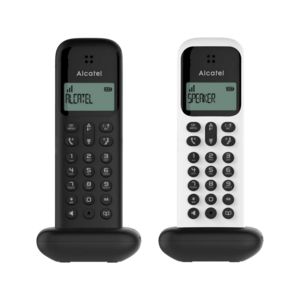 Oferta de Teléfono - Alcatel D285, Dúo, Inalámbrico, Identificación de llamadas, Negro/Blanco por 36,85€ en Media Markt