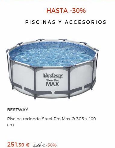 Oferta de Piscina redonda Bestway por 251,3€ en BriCor