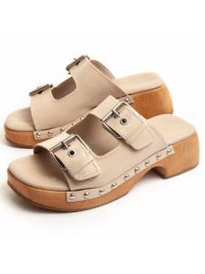 Oferta de Sandalia De Piel Con Tacon Para Mujer. por 11,9€ en Venca