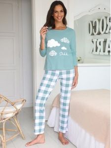 Oferta de Pijama camiseta manga larga + pantalón largo por 19,99€ en Venca