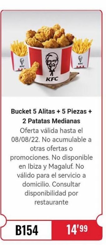 Oferta de Patatas KFC en KFC