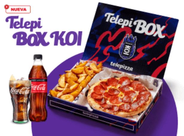 Oferta de TelepiBOX KOI: Pizza Individual, Patatas y Bebida por 11,9€ en Telepizza
